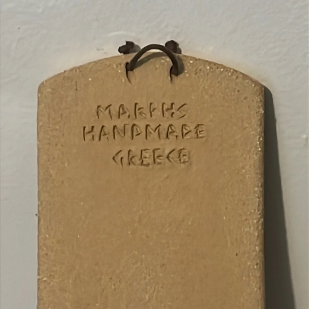 Stoneware HOME with Olive Branch Handmade Indoor / Outdoor Wall Plaque Greece‎